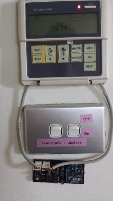 Device attached to wall panel